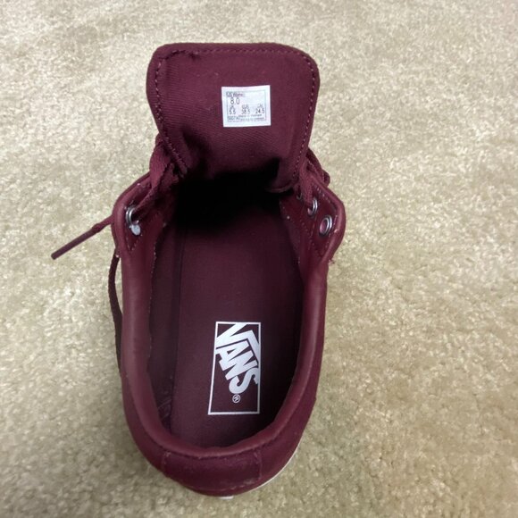 Vans Old Skool Skate Sneakers, Maroon and White  - Size 8 US Women - Picture 10 of 11